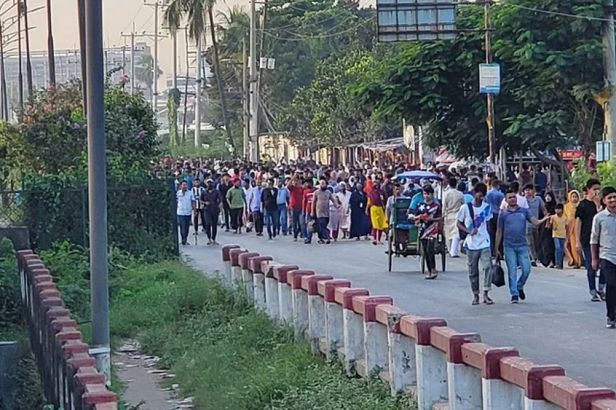 বকেয়া বেতনের দাবিতে বেক্সিমকোর শ্রমিকদের আবার সড়ক অবরোধ